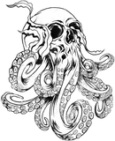 Discover Octopus Skull Monster Kraken Cthulhu Skull T Shirt