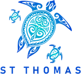 Discover St Thomas Virgin Islands T-Shirt Sea Blue Tribal Turtle
