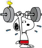 Discover Snoopy Working Out - Snoopy - T-Shirt