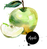 Discover Watercolor Green Apple - Green Apple - T-Shirt