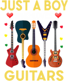 Discover Guitars T-shirt, Just a Boy who loves Guitar T-shirt