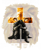 Discover Mens Real Pray Lion Judah Christian Religious Cross Graphic T-Shirt