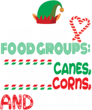 Discover four main food groups candy candy funny elf saying T-shirt