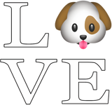Discover Love Cute Dog _emoji icon smiley emoticon T-shirt