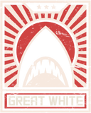 Discover Vintage Propaganda Great White Shark T-shirt
