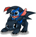 Discover Stitch Toothless Crossover - How To Train Your Dragon - T-Shirt