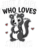 Discover Just A Girl Who Loves Skunks Cute Skunk Costume T Shirt
