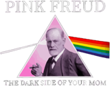 Discover Psychology Freud Pink Dark Side Of The Mom Freudia T-shirt