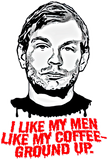 Discover Jeffrey Dahmer/I Like My Men Like My Coffee ∆∆∆ Humorous Retro Graphic Design - Dark Humor Gifts - T-Shirt