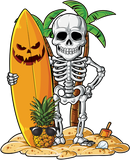 Discover Skeleton Surfing Halloween Hawaii Surfer T-Shirt