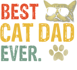 Discover Vintage Best Cat Dad Ever T-Shirt Cat Daddy Gift T-Shirt