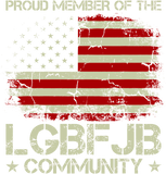 Discover Vintage American Flag Proud Member Of The LGBFJB Community T-Shirt