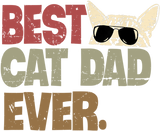 Discover Best Cat Dad Ever Funny Cool Cats Daddy Father Lover Vintage T-Shirt