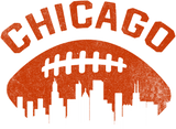 Discover Chicago Illinois Cityscape Retro Football T Shirt