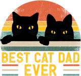 Discover Best Cat Dad Ever Vintage Retro Style Black Cats Lover T-Shirt