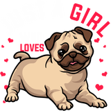 Discover Cute Pug Lovers Hearts Girl T-Shirt