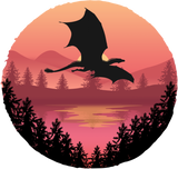 Discover Flying Dragon - Water Sunset Fantasy / Sci-Fi Art T-Shirt