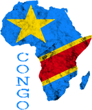 Discover Congo Africa Map Congolese Flag African Roots DRC Pride T Shirt