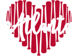 Discover I Love Atlanta Baseball Bat Heart T-Shirt