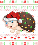 Discover Hedgehogs Xmas Lighting Santa Ugly Hedgehog Christmas