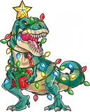 Discover Christmas Dinosaur Tree Rex Pajamas T-Shirt