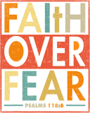 Discover Faith Over Fear T Shirt Vintage Retro Christian Gift TShirt