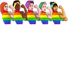 Discover Human Rights Shirt Women Rainbow LGBTQ Pride Rosie Riveter T-Shirt