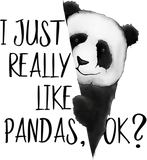 Discover I Just Really Like Pandas, OK? Cute Bear I Love Panda T Shirt