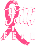 Discover Faith Over Fear Breast Cancer Support Awareness Pink Ribbon T-Shirt