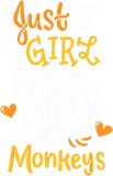 Discover Monkey Just A Girl Who Loves Monkeys Gift T-Shirt