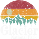 Discover Glacier National Park Retro Style Hiking Vintage Camping T-Shirt