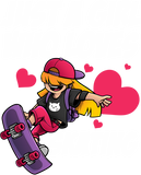 Discover Funny Girl Skateboard Gift For Kids Women Cool Skateboarding Pullover Hoodie