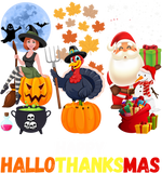 Discover Happy Hallothanksmas Funny Halloween Thanksgiving Christmas T-Shirt