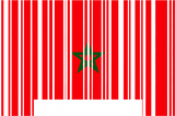 Discover Morocco Barcode Style Flag - Mens Premium Cotton T-Shirt
