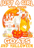 Discover Goat Halloween Just A Girl Who Loves Goats And Halloween T-Shirt
