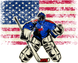 Discover Ice Hockey Goalie USA Flag Gift For Goalie T Shirt