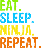 Discover Ninja Karate Eat Sleep Repeat T Shirt