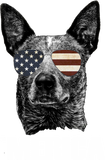 Discover Merica Australian Cattle Dog with USA Flag Sunglasses T-Shirt
