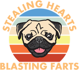 Discover Stealing Hearts And Blasting Farts Dog Pug T-Shirt
