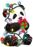 Discover Panda Christmas Colors Vertical Poster T-Shirt