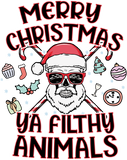 Discover Merry Christmas Ya Filthy Animals Christmas Xmas Party T-Shirt