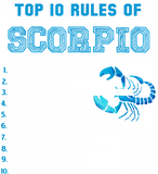 Discover Scorpio Zodiac Birthday Top 10 Rules Of Scorpio T Shirt