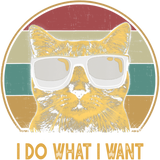 Discover Retro I do what I want cat funny cat lover T-Shirt