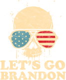 Discover Let's Go Brandon Skull American Flag T-Shirt