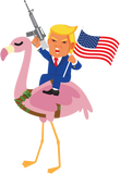 Discover Trump Flamingo Gun Merica 2020 Election MAGA Republican Gift Tank Top