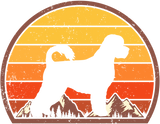 Discover Sunset Silhouette Vintage Portuguese Water Dog T-Shirt