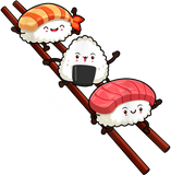 Discover Sushi Sliding On Chopsticks Kawaii Anime Japanese food T-Shirt