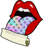 Discover Marijuana Smoker Pot Leaf Tongue Lips Weed Pastel Tie Dye T-Shirt