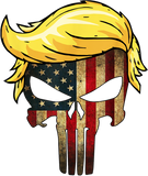 Discover Trump Hair Skull Shirt - 4th of july US Flag Trump Gift T-Shirt