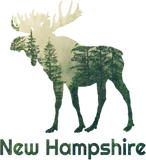 Discover State Of New Hampshire Moose Forest Tree Hunter Wildlife T-Shirt